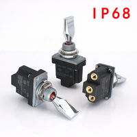Interrupteur à bascule SPST DPST 15A 250VAC On-off/on-on/on-off-on 3 positions 6 broches, interrupteur momentané DPDT en bakélite, instruments IP68