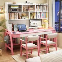 Groothandel Echt Massief Houten Studie- en Leestafel, Draagbare Laptop Bureau en Stoel voor de Slaapkamer