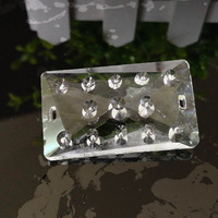 Vente d'usine 30*50 Perles en cristal blanches en forme de goutte de pluie, formes géométriques, longues bandes, accessoires pour lampes, pendentifs, perles en vrac