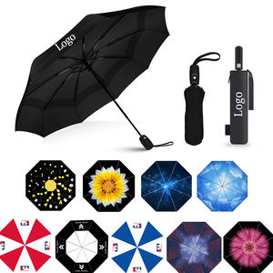 자동 강력 방풍 역접이식 컴팩트 우산, 햇빛과 비 겸용 UV 차단 양산 겸용 - Product Image 5