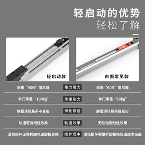 Betoci Door Roller YG231 201 Stainless Steel Smooth Rolling Micro <b>Gap</b> Wooden Door Sliding Hardware - Product Image 5
