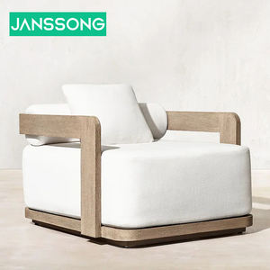 أثاث حديقة حديثة من خشب الساج ، أريكة فخمة من الوسائد ، أثاث فناء خارجي - Product Image 6