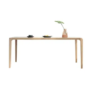 Mid-century Modern Minimalist Dining Room Kitchen Table Natural Color Dining Room Furniture Ash Wood Solid Home Furniture Wooden