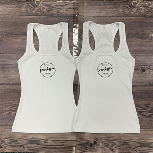 الشركة المصنعة شعار مخصص الرياضة ضئيلة النشطة ملابس صالة الألعاب الرياضية مضلع مثير بلا أكمام تانك قمم للنساء - Product Image 6