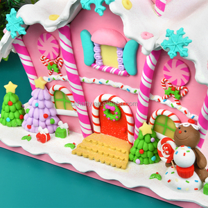 Décorations de Noël en pâte à modeler maison de pain d'épices, prix d'usine, pour table de fête - Product Image 6