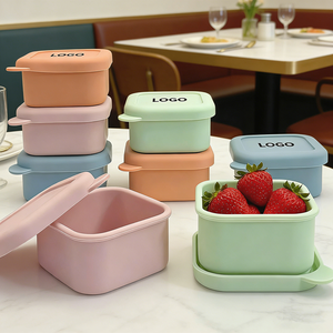 Contenitore per Pranzo in Silicone per Bambini Personalizzabile, Portatile, a Prova di Perdite, con Coperchi, per <span class=keywords><strong>Cena</strong></span> - Product Image 1