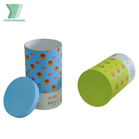 Boîte d'emballage ronde en papier avec cylindre de qualité alimentaire, coffret cadeau personnalisé pour pommes de terre, pommes de terre, avec logo imprimé, 5 pièces