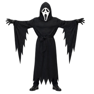 Disfraz Clásico de <span class=keywords><strong>Ghostface</strong></span> para Niños, Unisex, para Halloween, Película de Terror, Túnica Negra con Capucha y Máscara, para Fiestas de Carnaval - Product Image 2