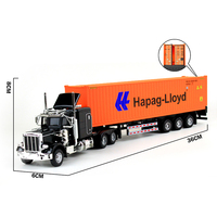 Modèle de collection de camion tracteur Peterbilt à l'échelle 1:32 en alliage de zinc moulé sous pression MSC MAER One Container avec carrosserie en plastique/alliage