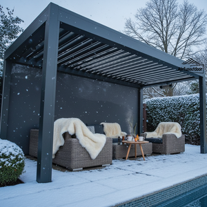 Pergola Commerciale in Alluminio Airfun per Esterni con Tetto a Lamelle Motorizzate, Impermeabile, per Hotel, Ristoranti e Resort - Product Image 6