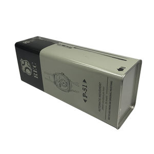 Custodia in metallo per orologio rettangolare con stampa personalizzata scatola di latta in metallo con inserti in schiuma per gioielli da regalo - Product Image 3