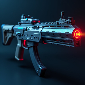 Rifle de Juguete de Estilo Tecnológico Personalizado con Luz LED, Mira de Punto Rojo, Efecto de Sonido, de Plástico, para Niños de 8 a 13 Años - Product Image 1