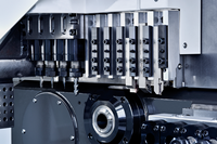 Tour CNC chinois TCM 42H à double tourneur, pour le travail des métaux, avec outillage efficace, lit incliné et usinage de haute précision