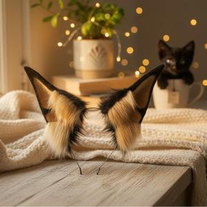 E0062 handmade sang trọng DOBERMAN Tai Headband cosplay truyện tranh con chó Tai động vật Tai - Product Image 2