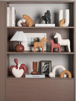 Figurines de famille de trois ours en céramique artisanale minimaliste, style Wabi-sabi, sculpture artistique apaisante, ornement de bureau moderne