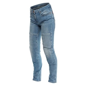 Jeans Dainese Denim Stone para Mujer, Corte Slim, Azul Claro 28, Ropa para Motocicleta - Product Image 1