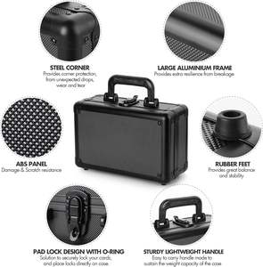 Boîte de rangement pour cartes gradées, en aluminium noir, capacité de 43 cartes, sports et cartes, BGS, SGC, 11 x 7 x 4,7 pouces - Product Image 5