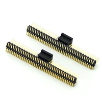 YZTECH 1101-008SMT DIN Conector Macho de Paso de 0.8mm con Carcasa de Nylon para PCB H1.38 Doble Fila 2*1P-2*50P
