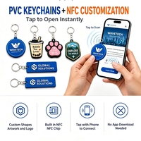 Llavero NFC de PVC Personalizado con Chip Inteligente para Conexión por Contacto, Ideal para Ferias Comerciales, Marcas, Comercios Minoristas, Restaurantes, Membresías y Regalos Turísticos