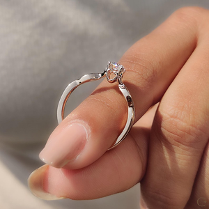 Luxurious Lab Grown Diamond <b>Ring</b> Mirror Polished Finish Customizable Sizing Perfect for Memorable Occasions Elegant Jewelry - Product Image 6