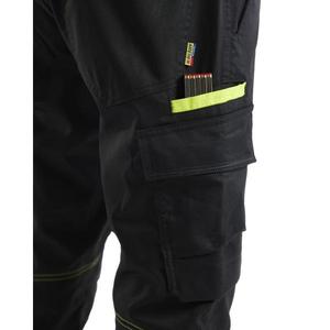 BLAKLADER - 144818329933C54 Pantalones industriales elásticos con bolsillos para rodilleras Pantalones DE TRABAJO negros/amarillos de alta visibilidad - Product Image 4