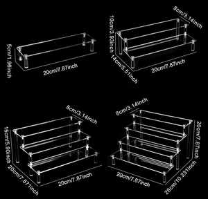Présentoir acrylique transparent Step Riser pour Funko <span class=keywords><strong>Pop</strong></span> Figures Cupcake cosmétique vernis à ongles argile <span class=keywords><strong>Figurine</strong></span> bijoux - Product Image 6
