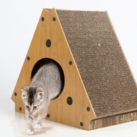 Maison de chat de vente directe d'usine jouets jouet à gratter pour chat en bois produit pour chat maison à gratter