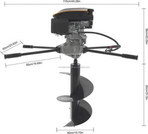 4-takt Paalgat <span class=keywords><strong>Digger</strong></span> <span class=keywords><strong>196cc</strong></span> 224cc Gas Aangedreven Aarde Auge Twee Man Aarde Vijzel Zware Duty Motor Plant Boom - Product Image 2