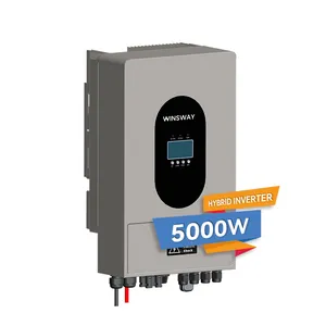 Onduleur solaire sur réseau au prix de gros 5kW CC à CA Onduleur solaire hybride à batterie au lithium à onde sinusoïdale pure