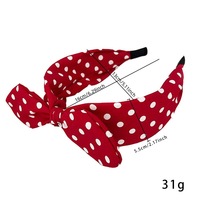 Serre-tête large vintage simple à pois avec nœud, cerceau à cheveux rembourré volumisant, accessoires de mode quotidiens pour femmes
