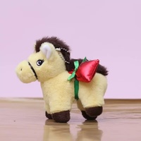 Vente en gros 13cm mini-cheval peluches peluches porte-clés poupées personnalisé peluche porte-clés jouets mascotte cheval année poupées en peluche