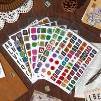 Autocollants décoratifs vintage imperméables en gros : lettres, chiffres et symboles pour carnets, journalisation, loisirs créatifs et fournitures DIY