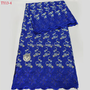 TY13 Dernier tissu de dentelle <span class=keywords><strong>suisse</strong></span> <span class=keywords><strong>suisse</strong></span> 2025 Lacets africains brodés de haute qualité pour robes de mariée 5 Yards - Product Image 1