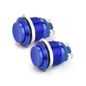 Hete Verkoop Rode Kortstondige Led-Schakelaar 10Mm 16Mm 19Mm 22Mm 12V Auto Spdt Aan/Uit Explosieveilige Metalen Drukknopschakelaars