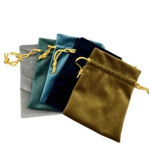 Velvet Drawstring Cosmetic Bag <b>Small</b> Jewelry Pouch Wedding Gift Bag Necklace Packaging Velvet <b>Storage</b> Bag With Logo - Product Image 5