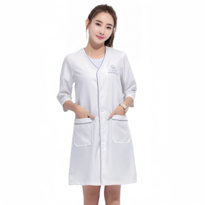 Uniformes de enfermera para mujer, conjunto de uniforme médico con cuello en V para atención médica sanitaria clínica, ropa pediátrica Dental de enfermera transpirable - Product Image 3