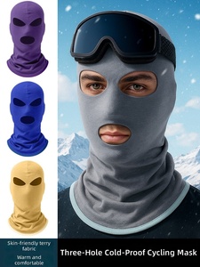 Masque de ski JX personnalisé avec logo imprimé, couleur unie, vierge, uni, pour le sport, le cyclisme, la moto, masque de ski <span class=keywords><strong>2</strong></span> trous, cagoule ninja, cagoule crâne - Product Image 1