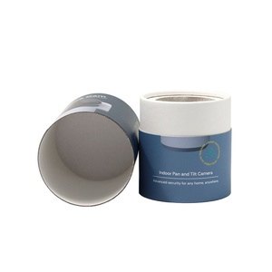 Custom Printed Rigid Paper Tube Packaging for Headphones Charger <b>Bluetooth</b> <b>Mic</b> Electronic Accessories Premium Kraft Cylinder Box - Product Image 2