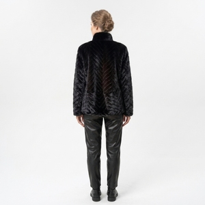 Giacche in Pelle <span class=keywords><strong>con</strong></span> Pelliccia Interna per Donna, Moda Invernale, Colletto in Pelliccia Personalizzabile, <span class=keywords><strong>Cappotto</strong></span> in Ecopelliccia - Product Image 5