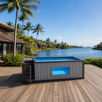 Maßgefertigter Glasfaser-Versandcontainer-Swimmingpool 40ft Outdoor-Einbaupool für Villa, Resort und Gewerbe
