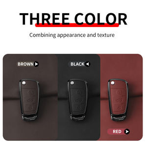 NUEVA Funda de Cuero y Aleación de Zinc para Llave de Coche Audi C6 R8 A1 A3 Q3 A4 A5 Q5 A6 S6 A7 B6 B7 B8 8P 8V 8L TT RS Sline - Product Image 3