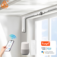 Automatisation intelligente Zwave avec rail de rideau électrique et moteur de rideau télécommandé et rail de draperie pour maison intelligente