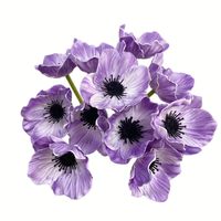 Fleur de coquelicot réaliste en PU, légère, style naturel, ornement de décoration intérieure, mini-plante de haute qualité