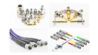 Conector Coaxial SMA-JWJG SMA Macho a SMA Macho Recto/Angular de 50 ohmios, Adaptador RF de Alta Frecuencia de 18 GHz, Acero Inoxidable