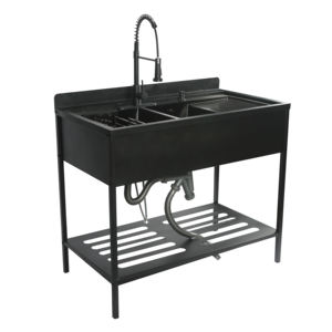 Lavello da Esterno Modello 5040 in Acciaio Inox 304 Fatto a Mano Design Moderno Vasca Singola Rimovibile Installazione Sottopiano con <span class=keywords><strong>Rubinetto</strong></span> - Product Image 4
