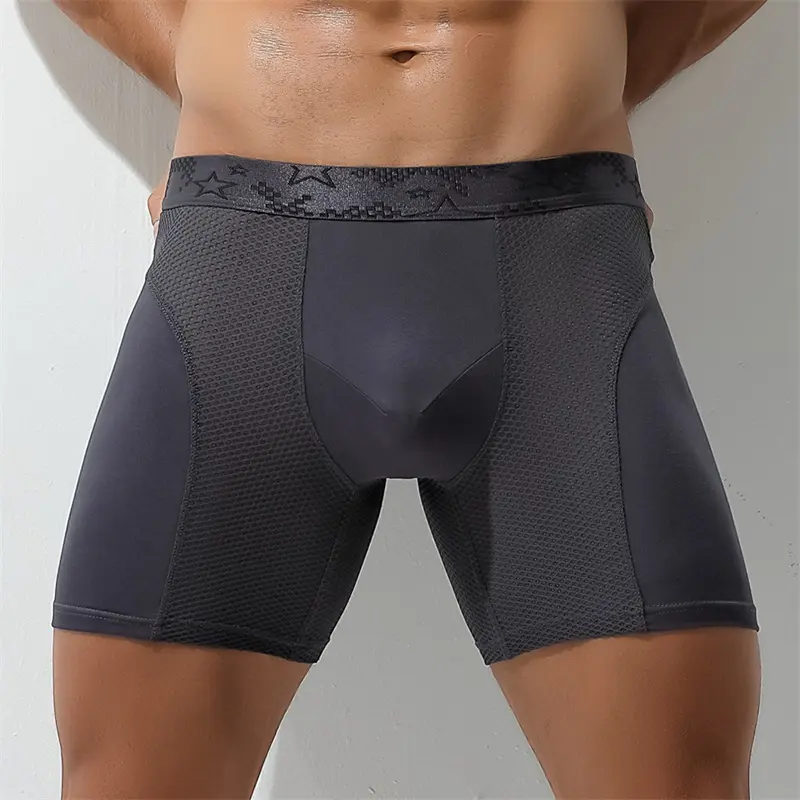Men's Lengthened Sports Underwear Men's Boxer Pants Modal Anti-wear Leg Running Large Boxer Shorts Training