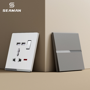 Interruttori e Prese Elettriche da Parete in Stile Retrò Classico per <span class=keywords><strong>Domotica</strong></span>, Standard Britannico, con 2 Porte USB e 2 Porte USB-C, in Plastica Resistente - Product Image 5