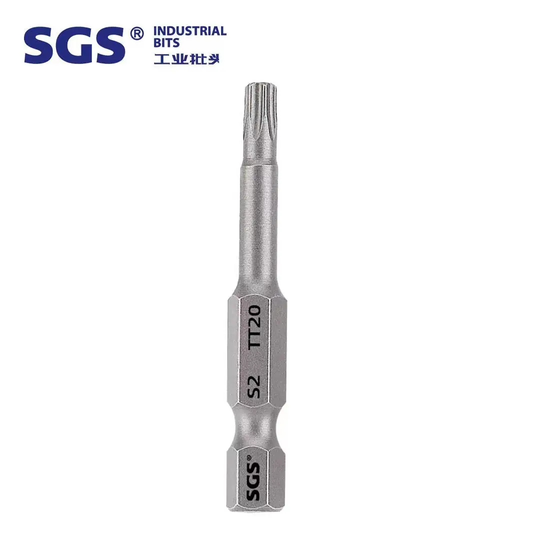 SGSソース工場1/4 ''六角ドライバー50mm長トルクス穴挿入ビットなし