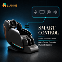 Fauteuil de massage électrique de luxe OEM/ODM personnalisé, zéro gravité, shiatsu, chauffant, 4D, avec contrôle de la minuterie, pour la maison
