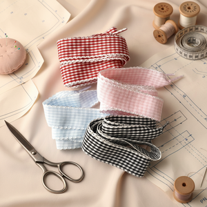 <span class=keywords><strong>Chaussures</strong></span> de sport de style ballet avec lacets à carreaux larges de 2,5 cm, lacets plats en polyester décoratifs, lacets de mode, paire - Product Image 5